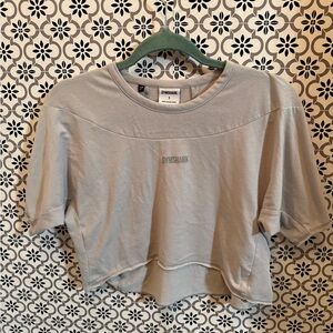 Gymshark Gray Crop T-Shirt Short Sleeve Relaxed Fit